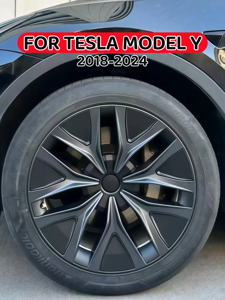 4PCS 19 Zoll Radkappe Leistung für Tesla Modell Y 2018-2024 Radkappen Automobil Ersatz Radkappe Vollrand Abdeckung Zubehör – Detail 3