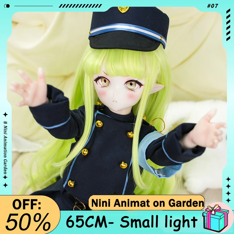 

Super Cute 85CM Little Light BJD Doll Japanese Anime Cartoon Series Humanoid Doll Green Hair 3D Eyes Detachable Head