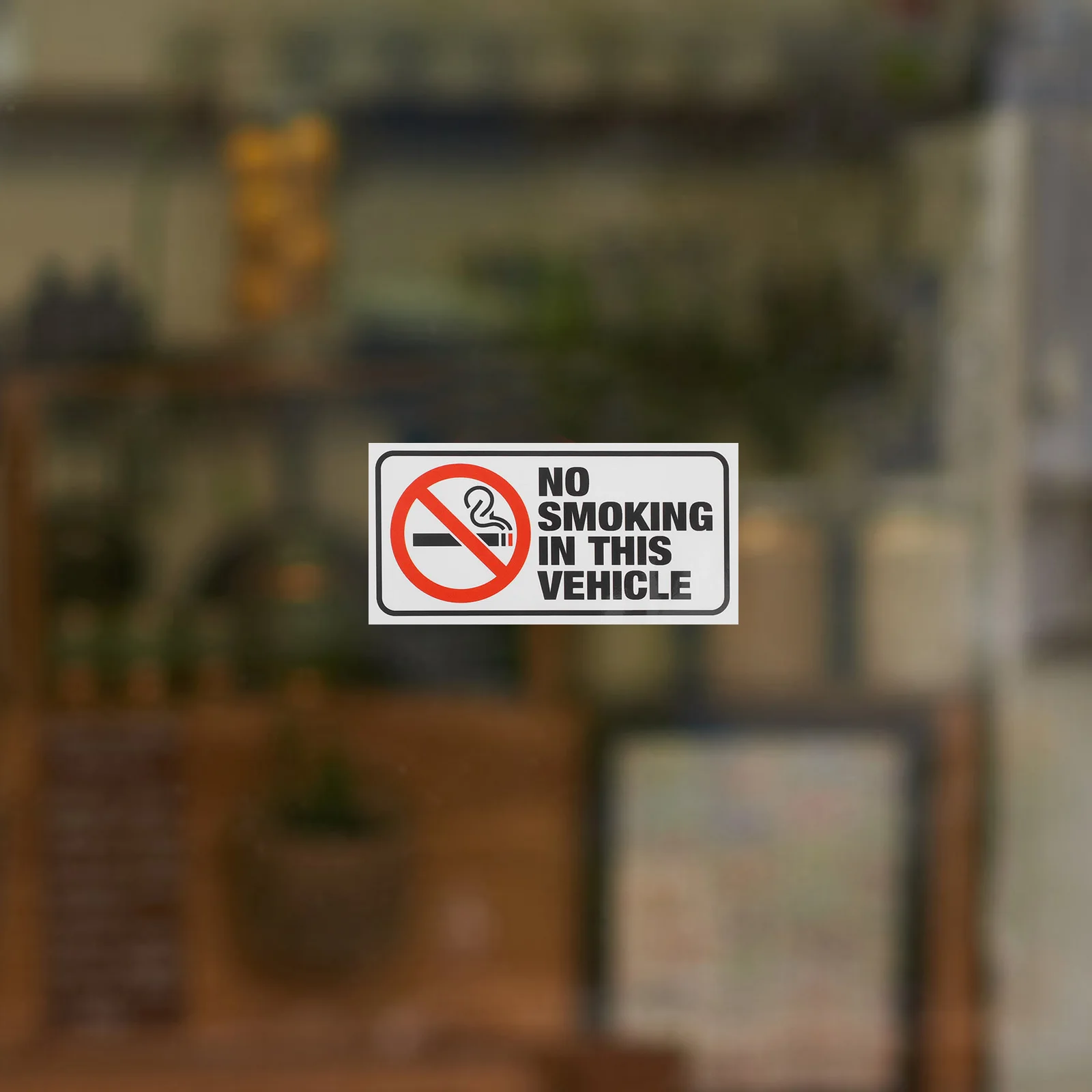 

10 PCS Stickers No Smoking This Vehicle Sign Decals Applique Business Car Accessories Anti-smoking Adhesive