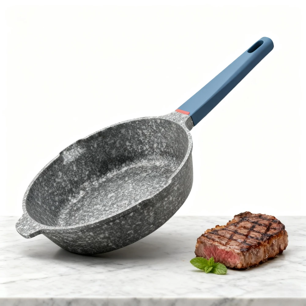 

Volcanic Rock Frying Pan Bidirectional Flow Guide Design Cooking Pan Nonstick Steak Egg Frying Pan Fast Heat Conduction Wok