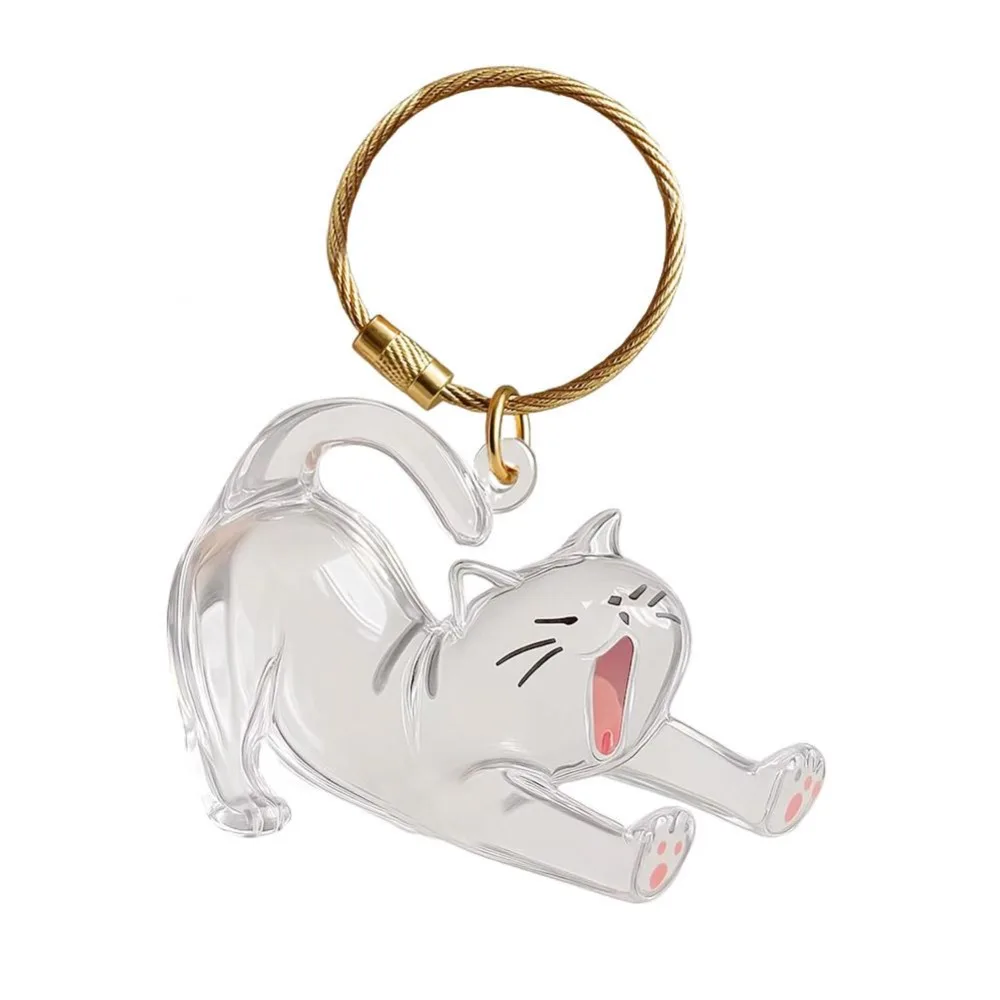 New Transparent Cat Hair Storage Keychain DIY Decoration Gifts Pet Fur Keepsake Capsule Cute Pet Hair Container Pet Lovers