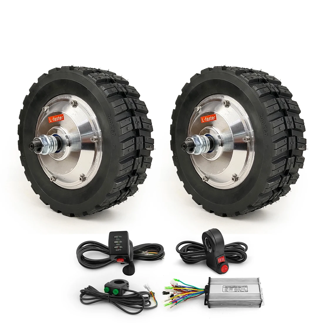 

L-faster DUAL Drive 8 дюймов 350 Вт ступица мотор-редуктор колесо для DIY портативная платформа тележка транспорт ручной грузовик тележка комплект для переоборудования