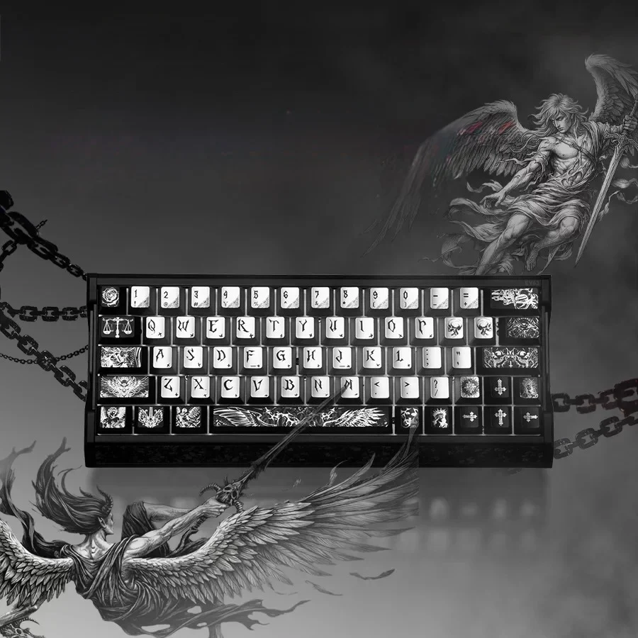 Angel and Devil Theme KeycapsHigh-quality metal-like appearance mechanical keyboard keycaps