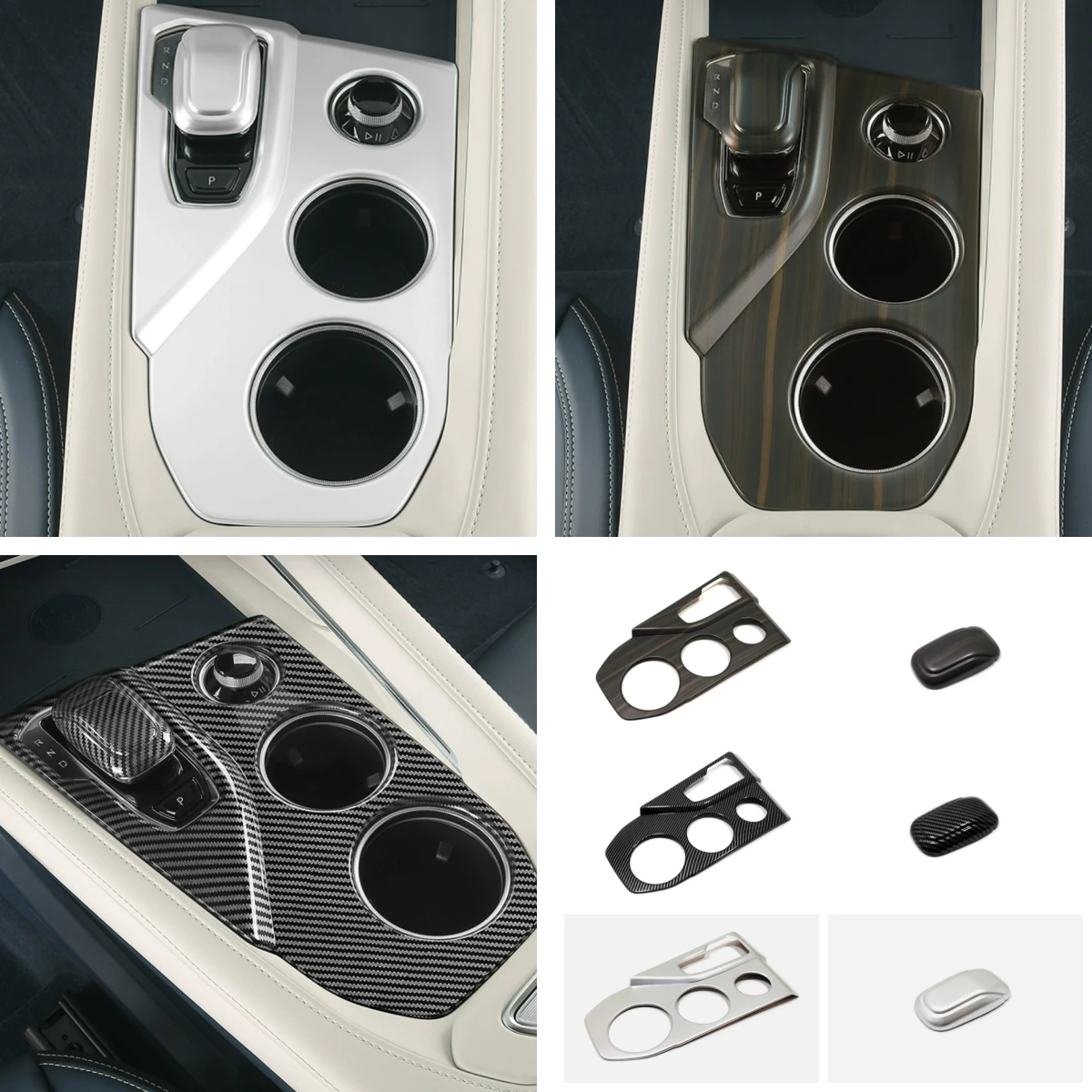 For Geely Zeekr 001 2021 2022 2023 Interior Accessories Transmission Shift Stalls Gear Frame Cover Trim Water Cup Holder