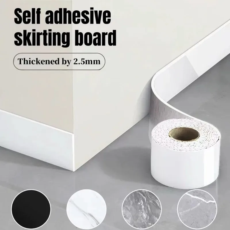 1PC Self Adhesive Flexible Foam Skirting Board, Thickened Wall Sticker Waistline Decor Tape for Window Sill Staircase Home Decor