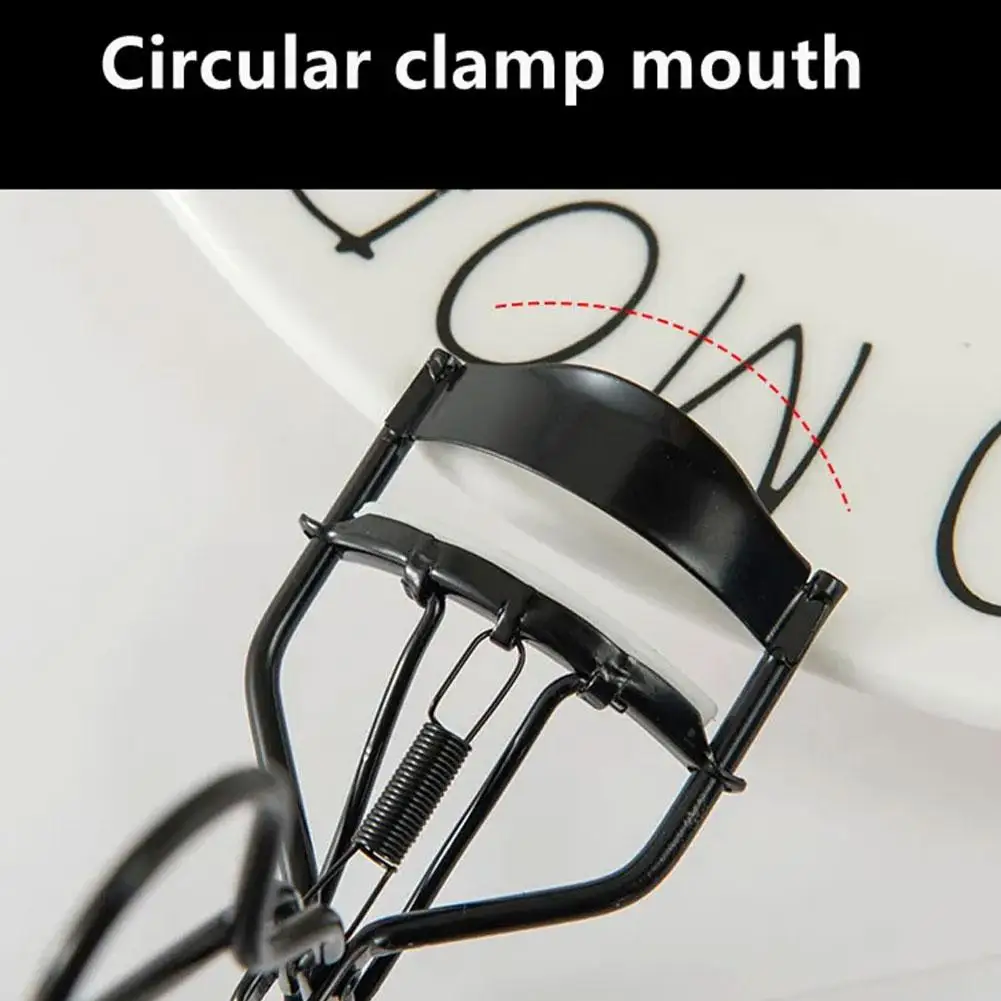 Rizador de pestañas, pinzas rizadoras de pestañas, mango curvo, no daña las pestañas, rizador de larga duración, herramientas cosméticas de maquillaje de ojos