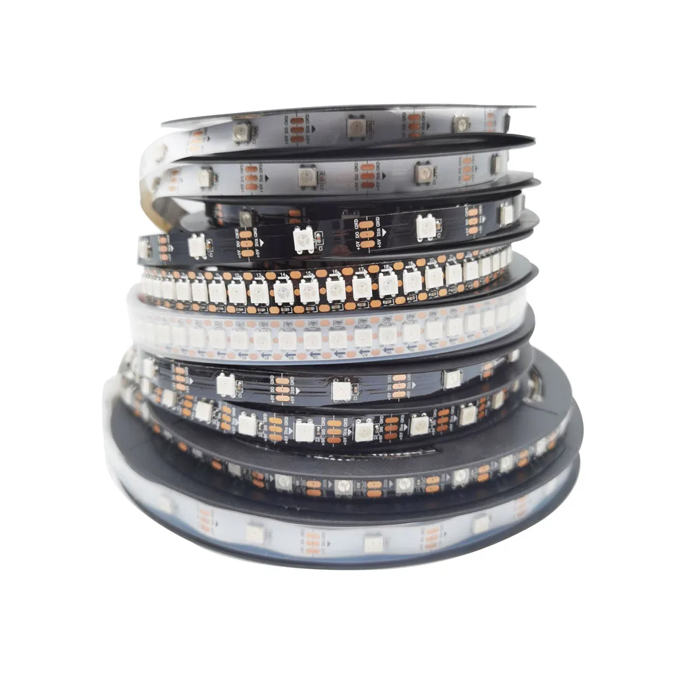 

DC5V WS2812 Individually Addressable Smart RGB Led Lights Strip WS2812B Led Strip 30/60/74/96/144 leds/m RGB Led Strip