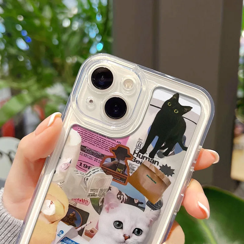 Cool Cat Soft Phone Case For Xiaomi Redmi Note 10 Pro Case Redmi Note 9 8 11 11s 10C For Xiaomi 13 Pro 12 Lite 11T Pro 12T Cover