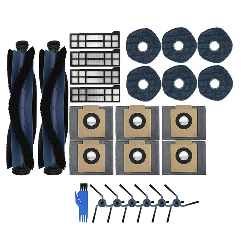 Kit de piezas de repuesto para Robot aspirador Eufy X10 Pro Omni, cepillo principal, Cepillo Lateral, paño de mopa, filtro HEPA y accesorio para bolsa de polvo