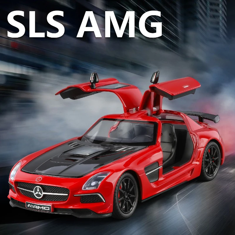 시뮬레이션 1:24 AMG 개조 합금 자동차 모델 풀백 사운드 및 라이트 장난감 차량 어린이 소년 선물 남자친구 선물 미니어처
