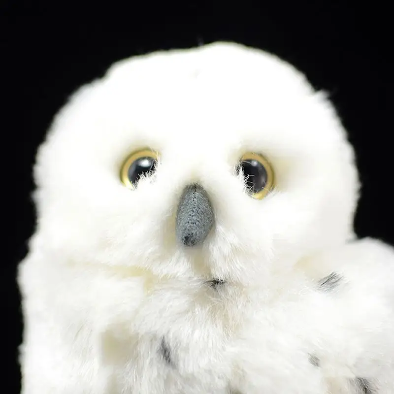 18cm High Cute Small Snowy Owl Plush Toys Real Life White Owl Birds Stuffed Animals Toy Gifts