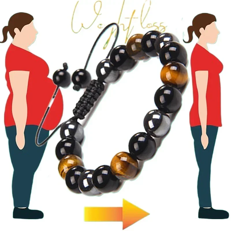 Natural Black Obsidian Hematite Tiger Eye Beads Bracelets Men for Magnetic Health Protection Women Lose Weight Jewelry Gifts