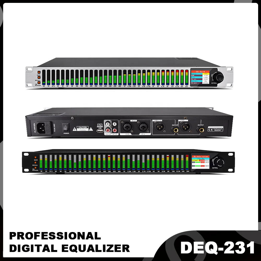 

Dokara DEQ aduio equalizer 31-band display digital equalizer equalizer audio professional equalizer spectrum speaker management