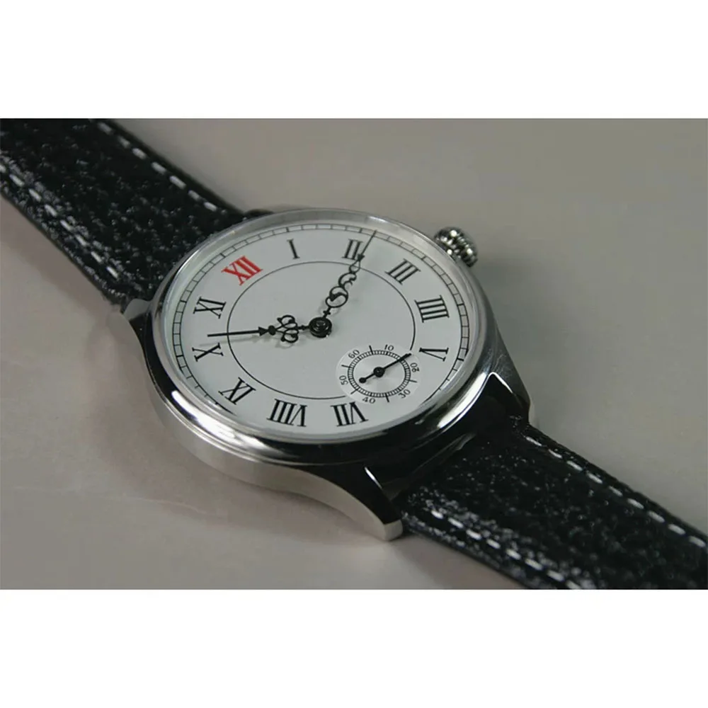 Parnis Men's 44MM Manual Mechanical Watch Roman Vintage Red Twelve ST3621 Movement Jones Sword Men's Business