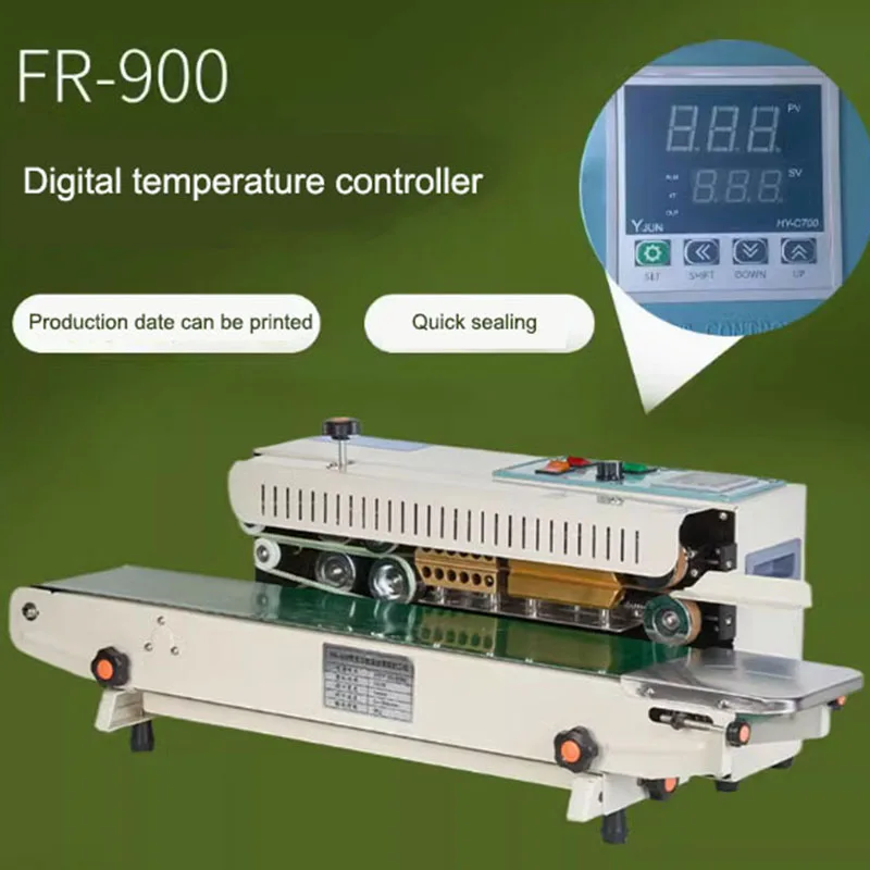 FR-900 Sealing Machine Fully Automatic Film Machine Continuous Sealing Machine Aluminum Foil Food Plastic Bag Ma