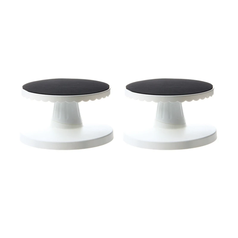 2X Rotating Icing Revolving Cake Tilting Turntable Decorating Stand Platform