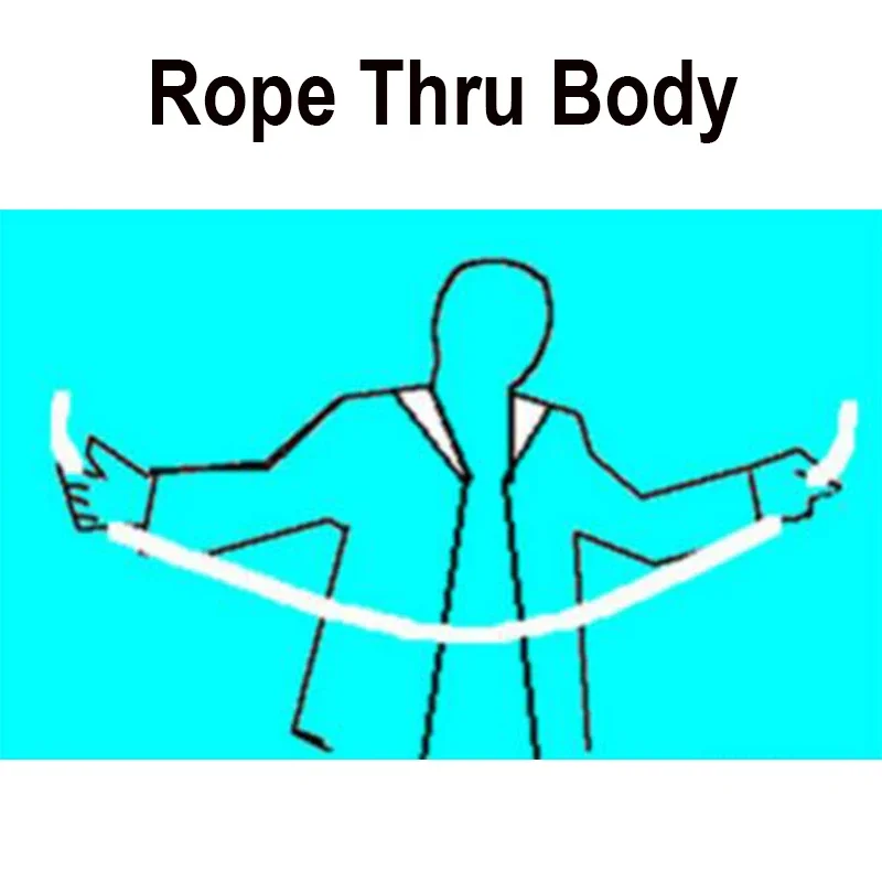 

Rope Thru Body Magic Tricks Close-Up Stage Rope Magic Illusion Props Magician Gimmick Accessories Mentalism Comedy