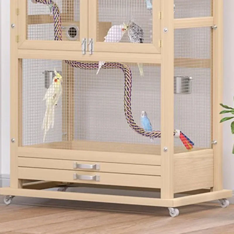 

A- Nordic Breeding Bird Cage Nest Canary Hamster Outdoor Feeder Bird House Protective House Birds Garden