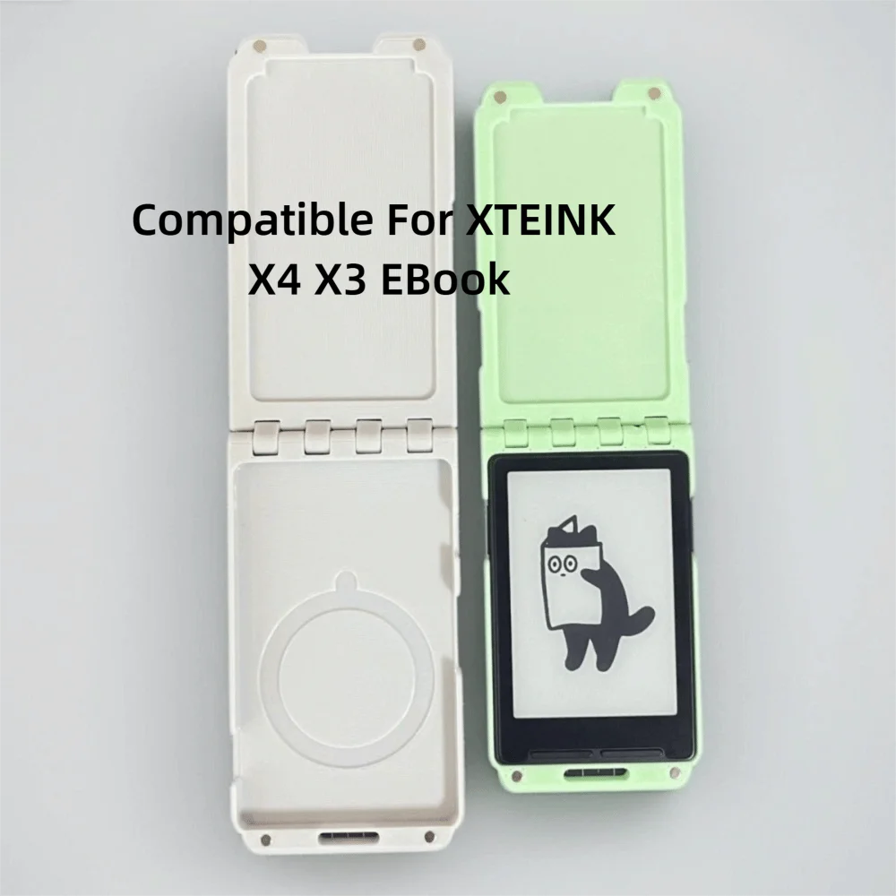 Badge-style E-Reader Case Auto-aligning Magnetic Flip-top Protective Cover Anti-Scratch Full Coverage for XTEINK X3 X4