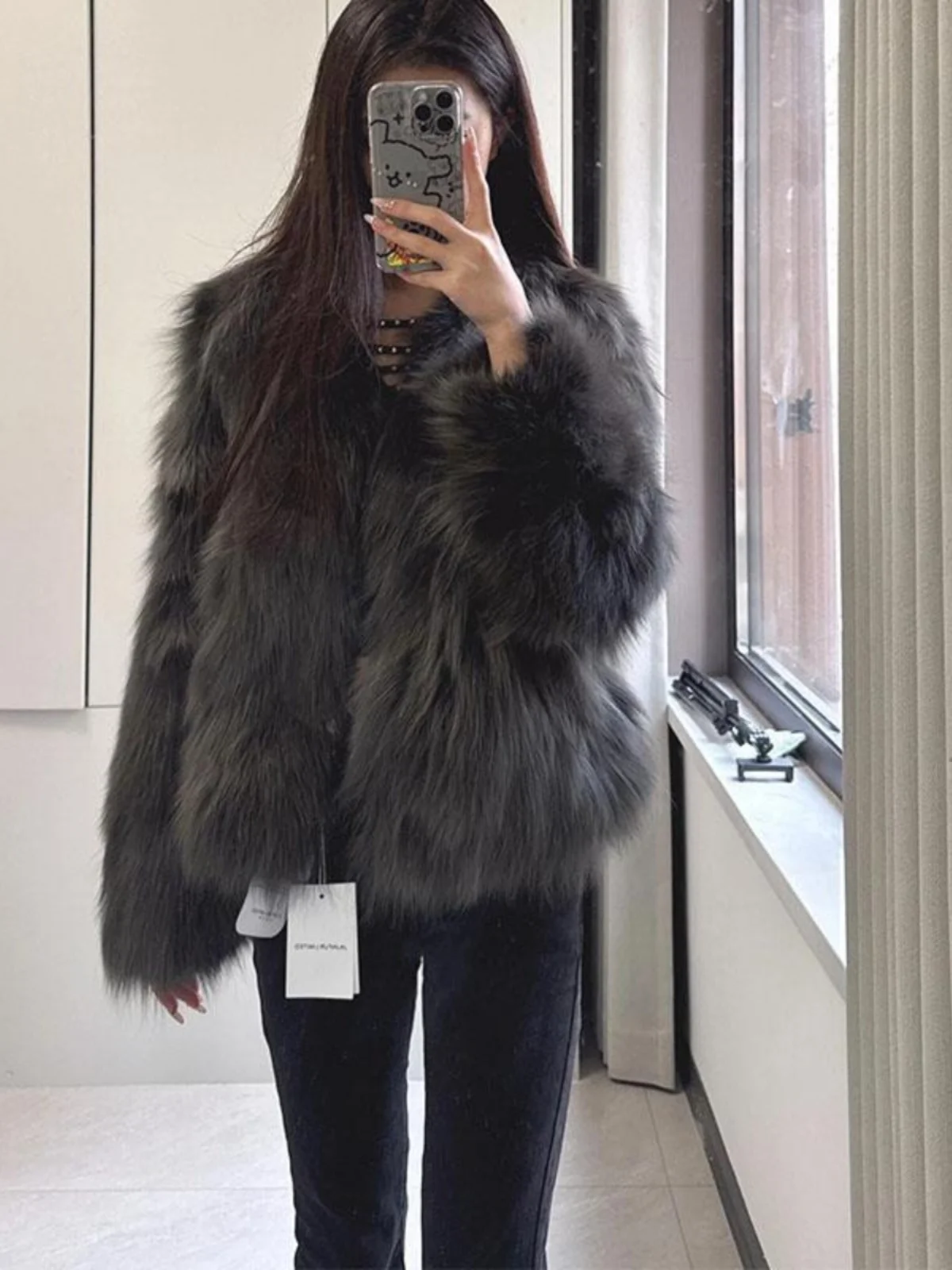 Fujia Qianjin Young Sle Imitation Fox Fur Fur Outerwear Women Winter High-Grade Short Plush One Coat