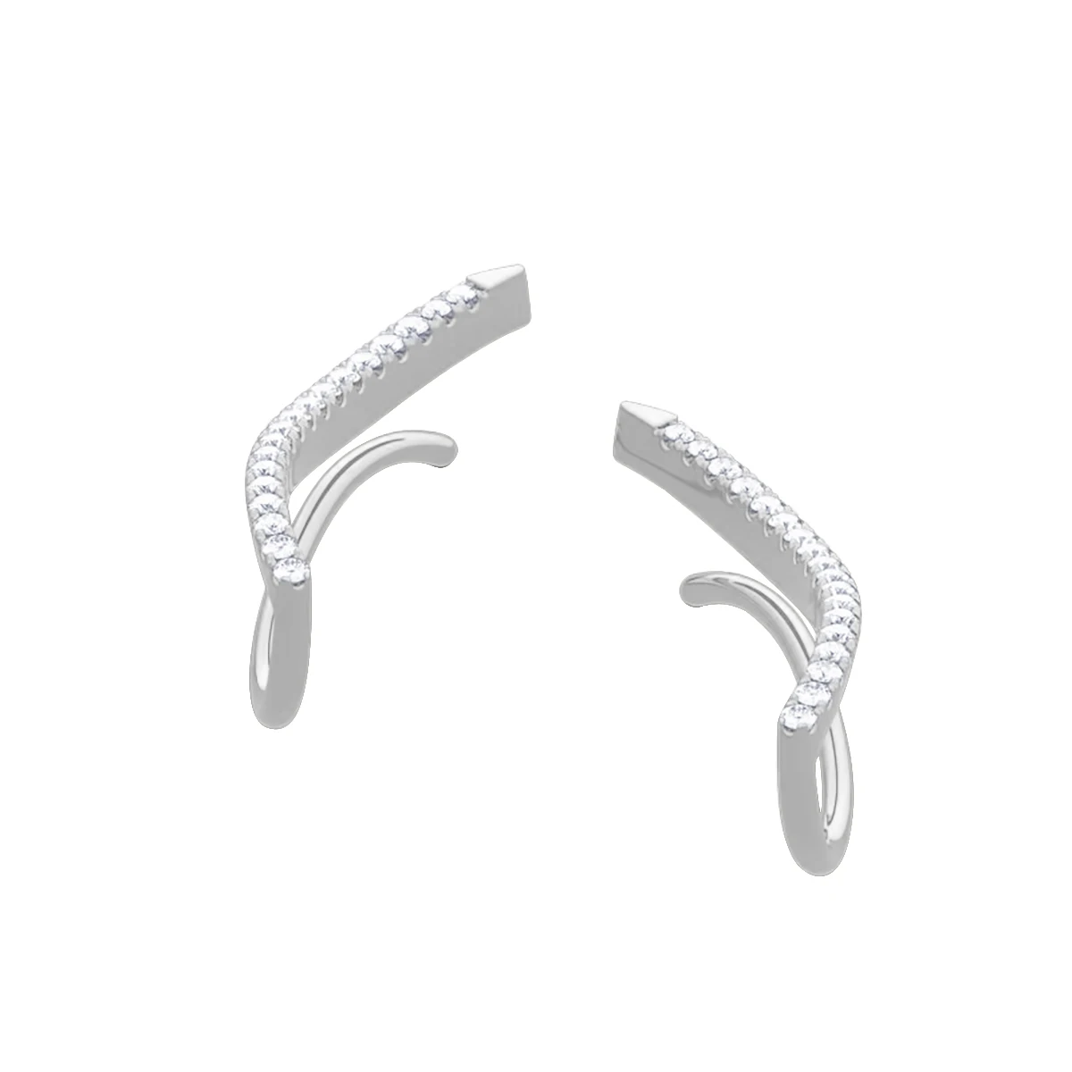 All Moissanite Leaf Climbing Earrings For Women 100% silver 925 Pass Diamond Tester Wedding Jewelry Luxury Gift 2023 Trending EM