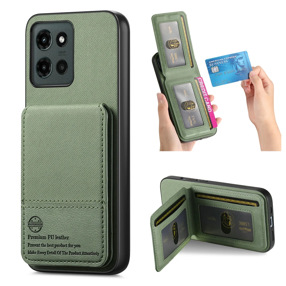 

G15 Power G54 G84 G85 G96 5G RFID-карта Кожаный чехол для Motorola Moto G56 G35 G75 G66J G24 G14 G04 G13 G23 E14 E15 Cover