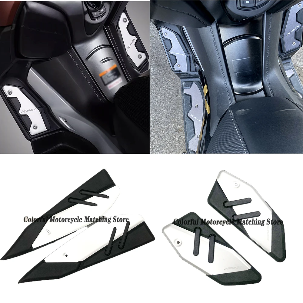 For Yamaha X-MAX 125 250 300 400 XMAX125 XMAX250 XMAX300 XMAX400 Motorcycle Footrest Foot Pads Pedal Plate Pedals Side Footboard