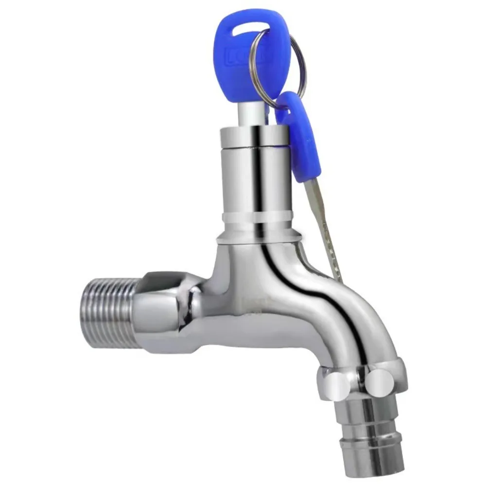 

High Quality Lockable Anti-Theft Sink Tap Safe with Keys Anti-theft Lock Faucet Durable Washing Machine Faucet Home