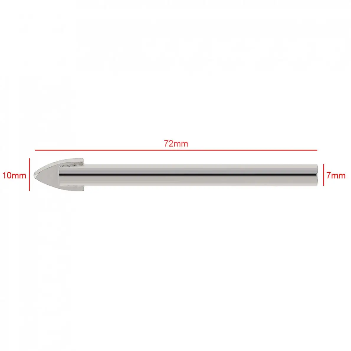 10X72Mm Kaca Marmer Porselen Kepala Tombak Keramik Ubin Sekop Bor untuk Bor Listrik untuk Kayu Pengeboran Woodworking