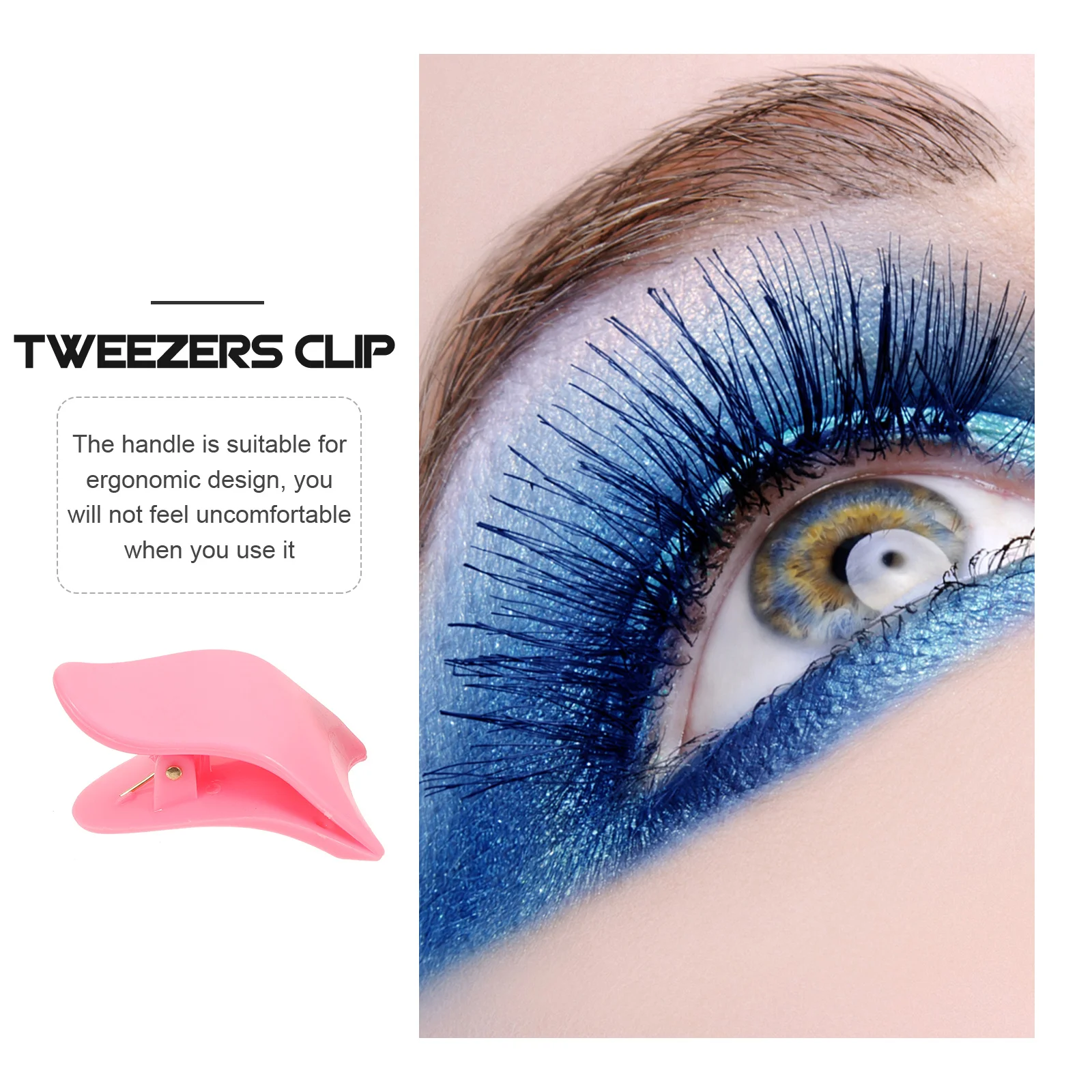 Pince à faux-cils, 5 pièces, petit outil applicateur de cils léger et pratique, Application facile des faux-cils, outil d'assistance des cils