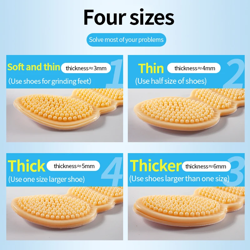 1pair Forefoot Insert Pad For Women High Heels Toe Plug Half Sponge Shoes Cushion Feet Filler Insoles