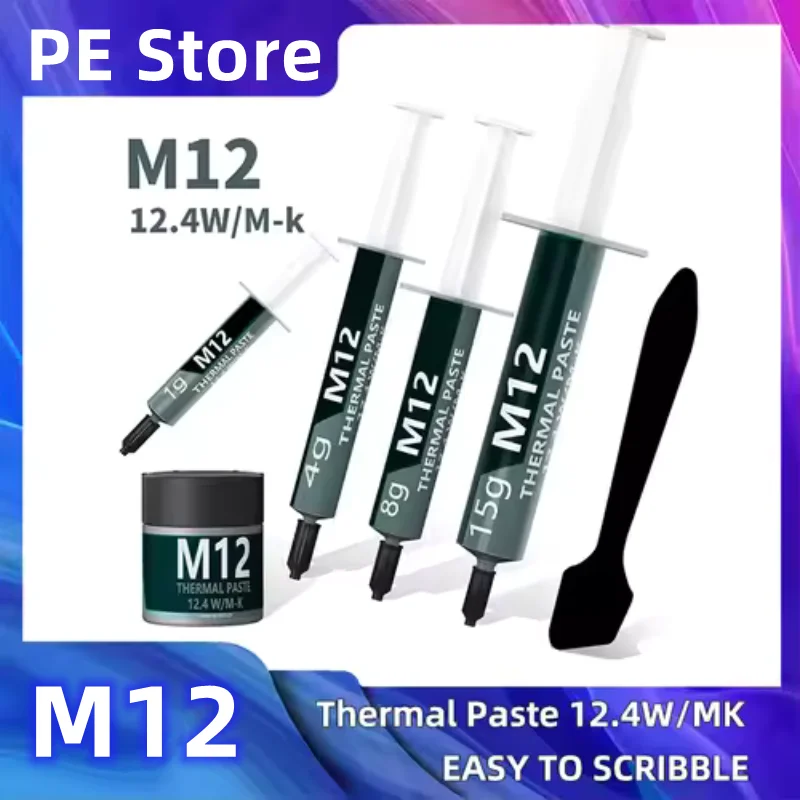 

Thermal Paste Performance Thermal Conductive Grease Paste 12.4W/MK 1/4/8/15/30g For Game PC PS5 CPU GPU Cooling