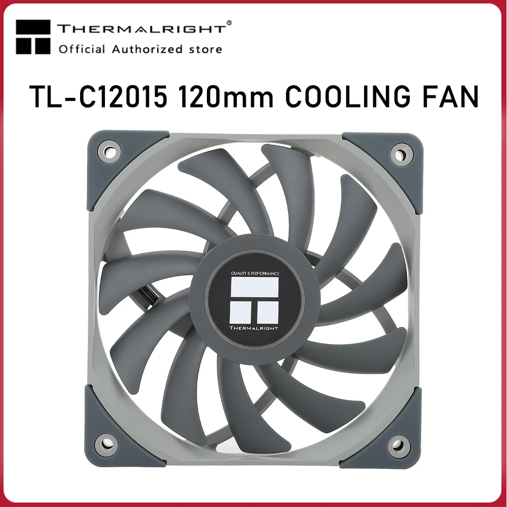 Thermalright-ventilador de refrigeración de CPU C12015 PWM, 12CM, 4 pines, silencioso, 24.1dBA, 12V, ajuste de velocidad