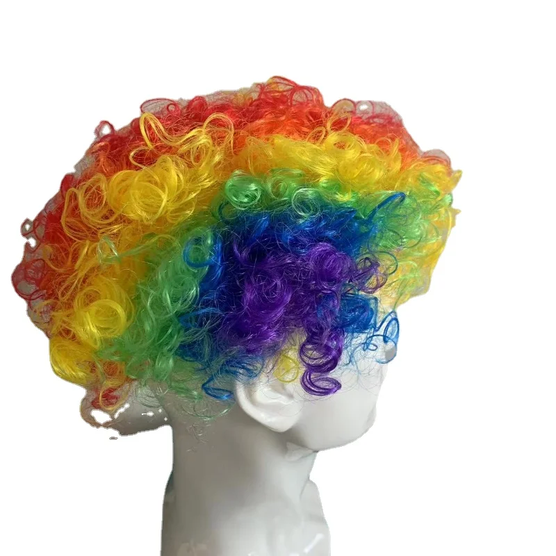 2024 New Funny Joker Wig Explosive Head Clown Fan Party Halloween Ball Party Dressing Supplies Holiday Colorful Wig Headwear