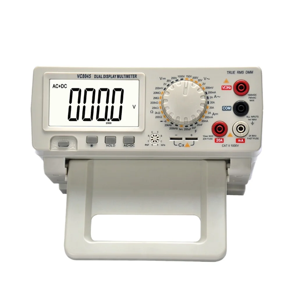 

Suitable for Electrical Testing! New VC8045 High-Accuracy Dual-Display Digital Bench Multimeter, 110V-220V