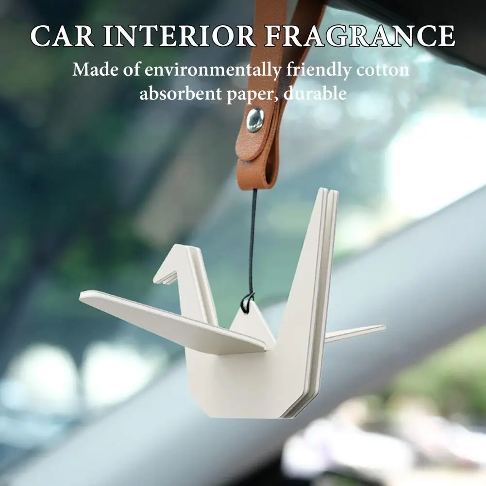 

Oil Diffuser Hanging Pendant With Lanyard Folded-paper Cranes Car Fragrance Diffuser Reusable Car Aromatherapy Air Freshener