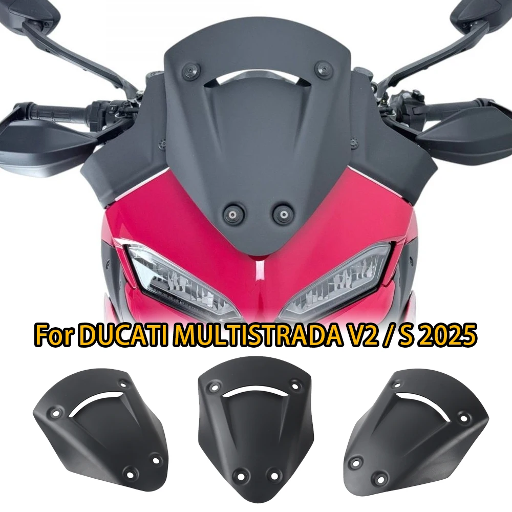 ل Ducati Multistrada V2 V2S 2025 دراجة نارية ABS واقي الزجاج الأمامي منحرف الزجاج الأمامي العالمي صالح الملحقات