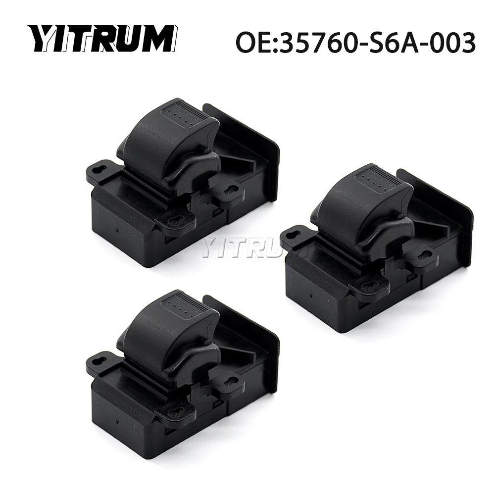 

YITRUM 35760-S6A-003 FR RL RR Power Window Switch For Honda Element 2003-2011 Honda Fit 2007-2008 Front Right Rear Left/Right