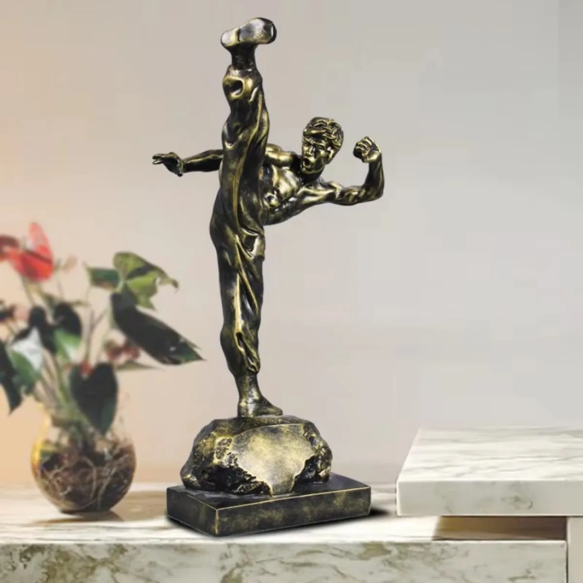 King of Kung Fu Resin Action Figures Collection Model Sculpture Home Office Desktop Decoration Gift Statue Home Decor
