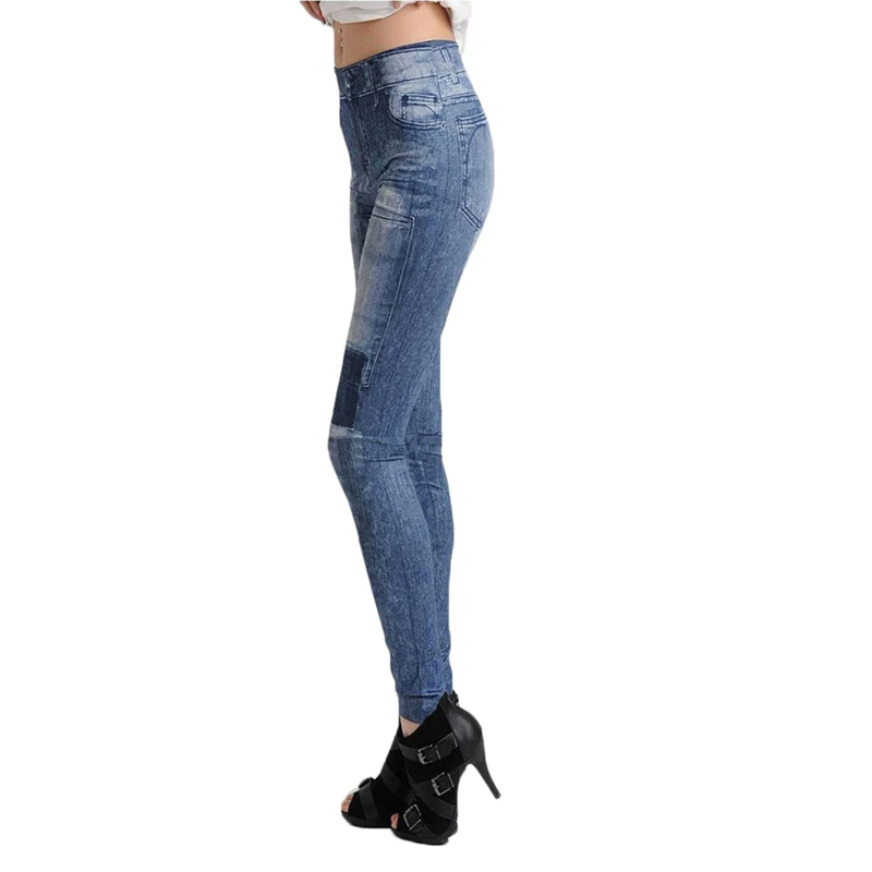 

1pcs Women's Sexy Skinny Denim High Stretch Leggings Casual Fashion One Size Pants Jeans Four Seasons Leggings