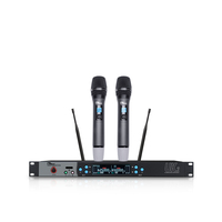 Dual Channel Wireless Microphone System Professional Uhf Wireless Microphone For Karaoke