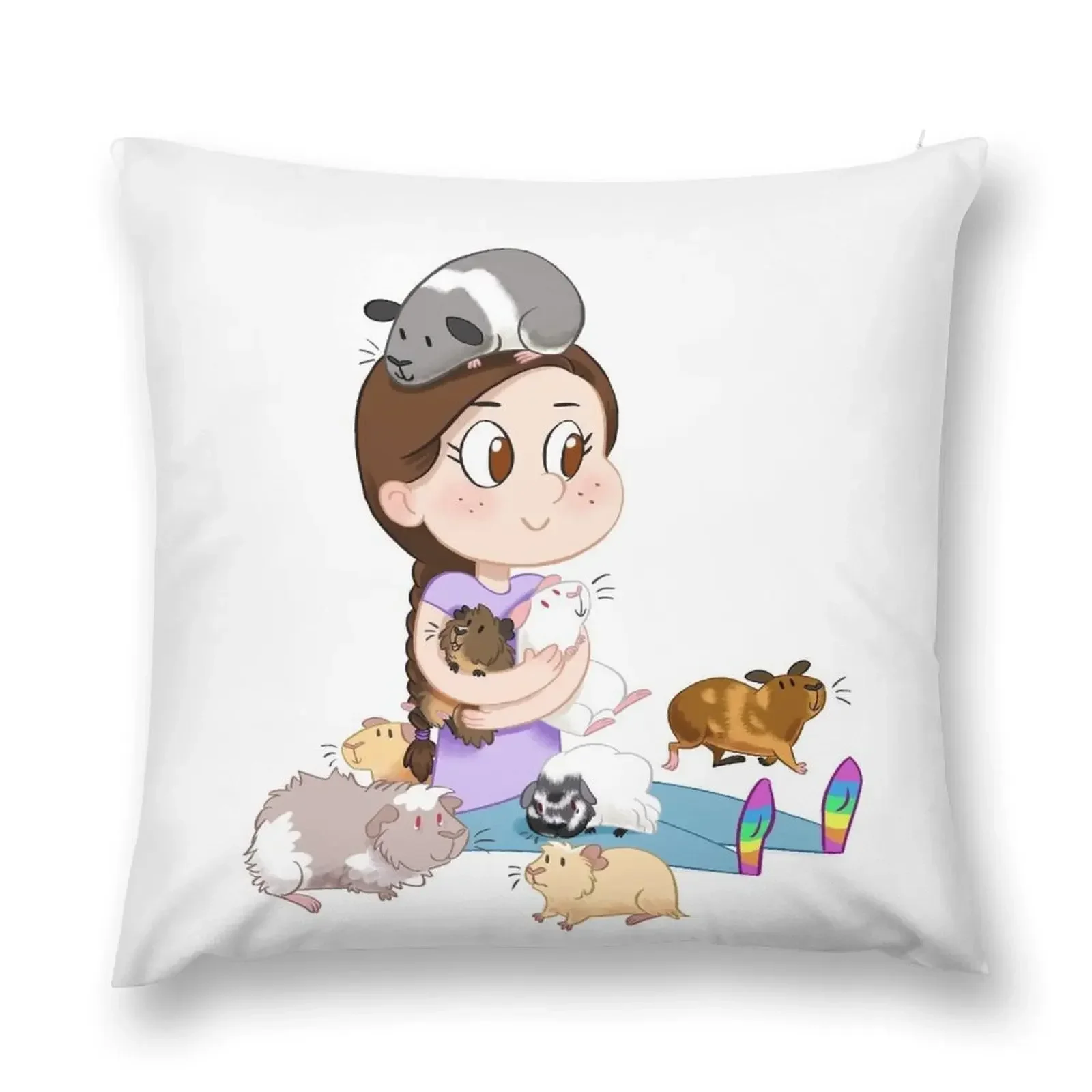 Crazy Guinea Pig Lady (on my own terms) Throw Pillow Christmas Pillows Sofa Cushions Room decorating items Pillow Case pillow