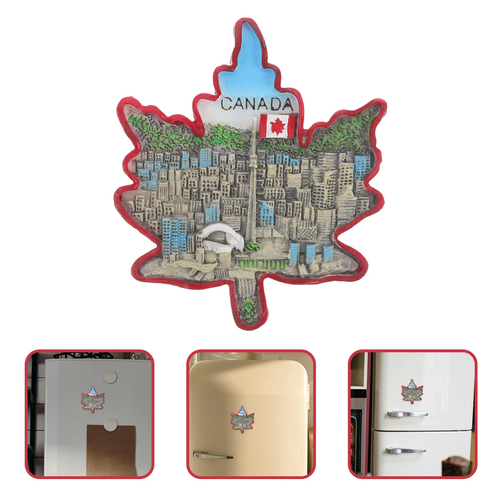 

Leaf Resin Magnetic Ornament Fridge Decor Creative Refrigerator Stickers Magnets