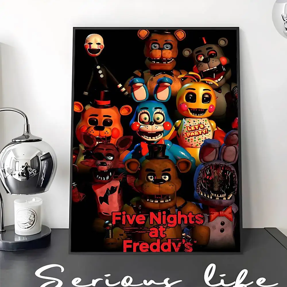 F-FNAF Five-nights-At-Freddys Good Quality Prints and Posters Vintage Room Bar Cafe Decor Home Decor