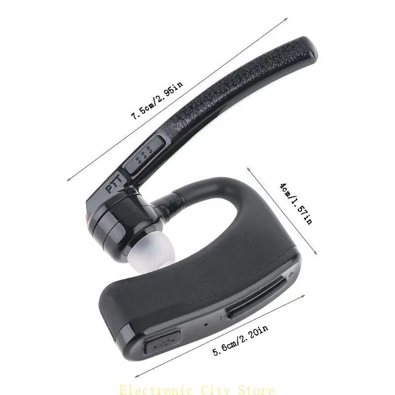 Walkie Talkie Bluetooth-compatible PTT Earpiece Handfree Wireless Headphone Headset Mic Adapter for UV-82 UV-5R BF-888S
