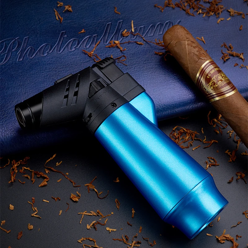 

New Hot Sale Dual Mode Flame Windproof Flashlight Cigarette Lighter Butane Inflatable For Cigar Smoking Men Gift