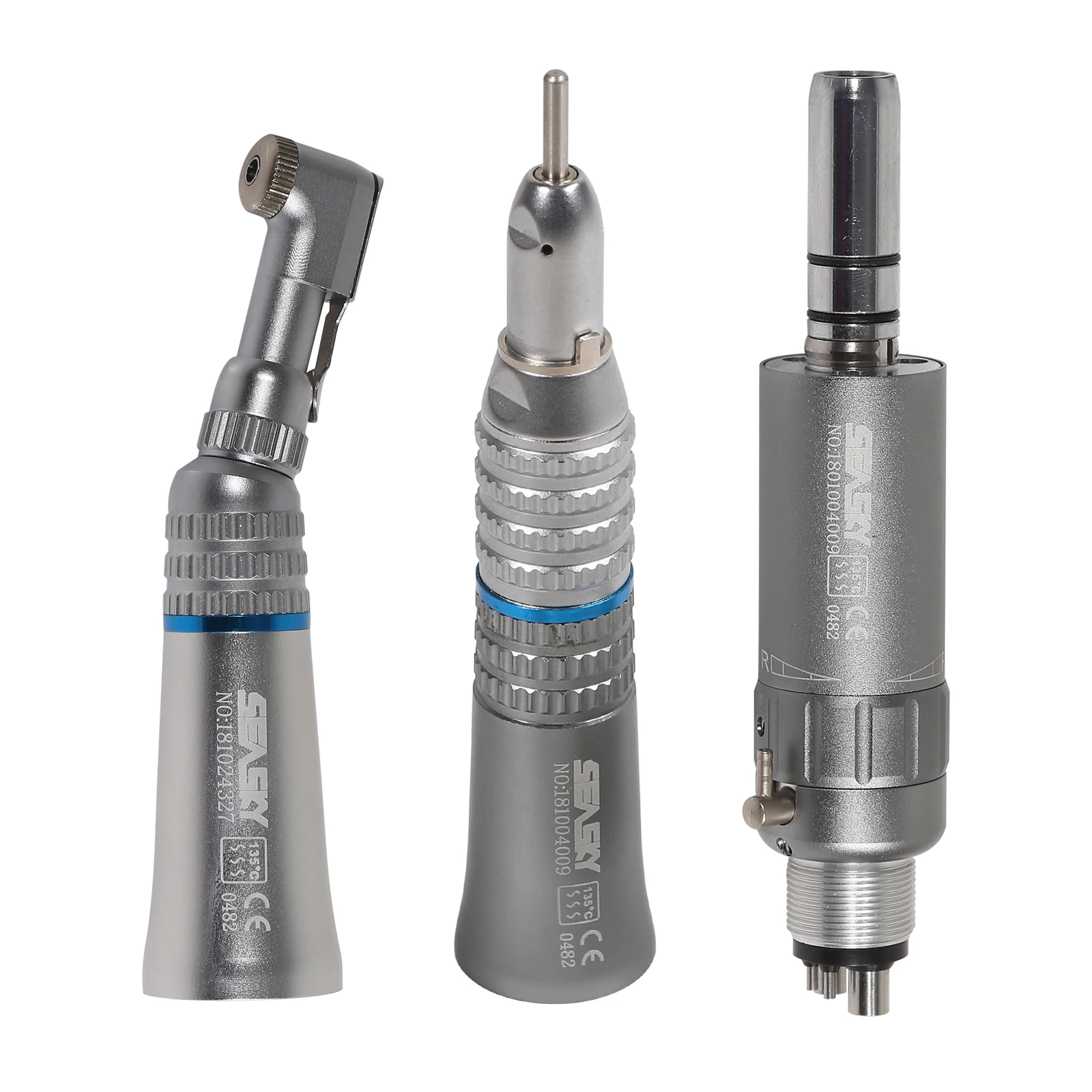 den tal Low Slow Speed Straight Handpiece+ Contra Angle+Air motor 4-Hole  E-type