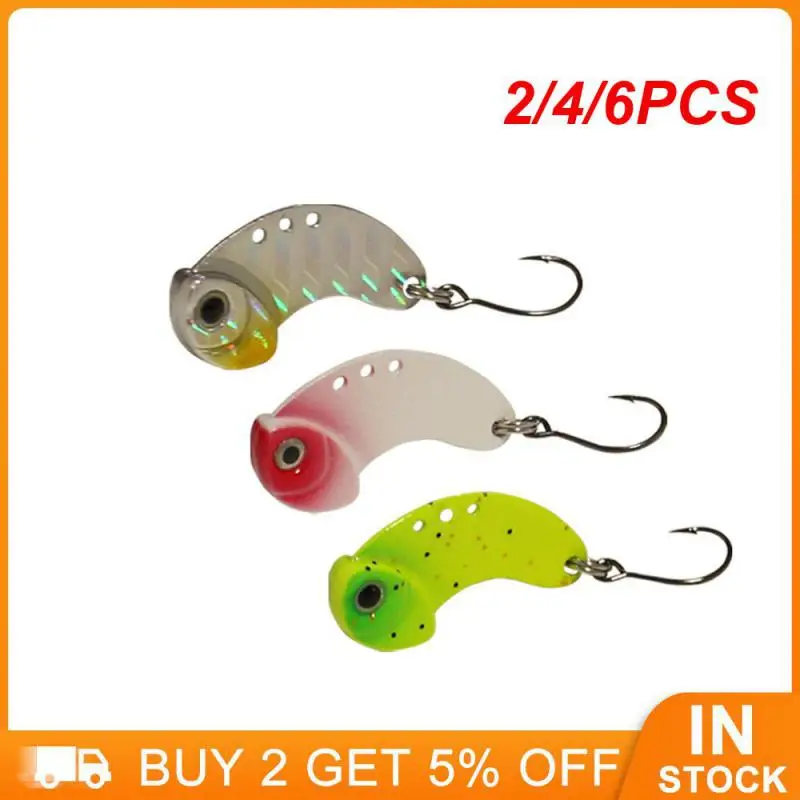 2/4/6PCS 2.5 Cm Artificial Bait Simulated Dogo Bait With Single Hook Lure Bait Sharp Hook Fishing Supplies 2.8 Grams Metal Bait