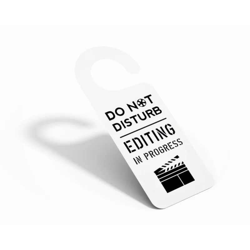 Editing Door Hanger Editing in Progress Do Not Disturb Door Sign Home Office Work Door Hanger