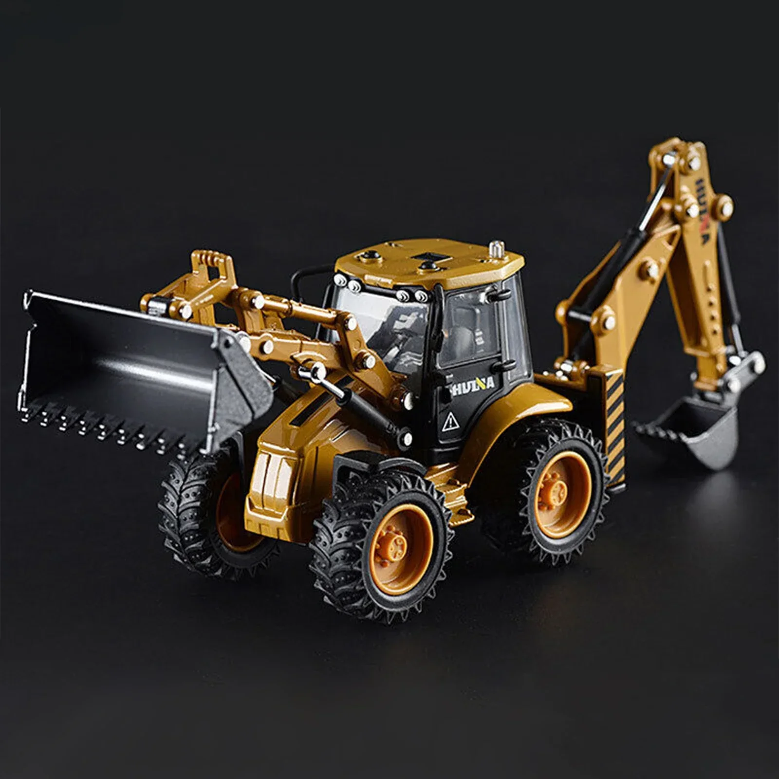 1 Huina 1:50 alloy engineering vehicle model metal yellow tank truck mixer truck toy simulation car excavator Gift for childrens